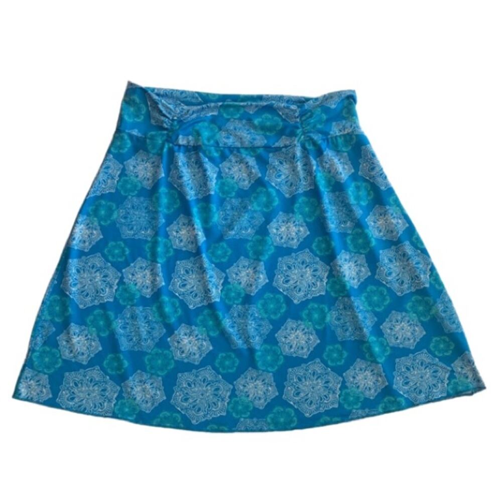 Tranquility by Colorado Clothing Skirt Blue White Print Pull On Casual Size XXL